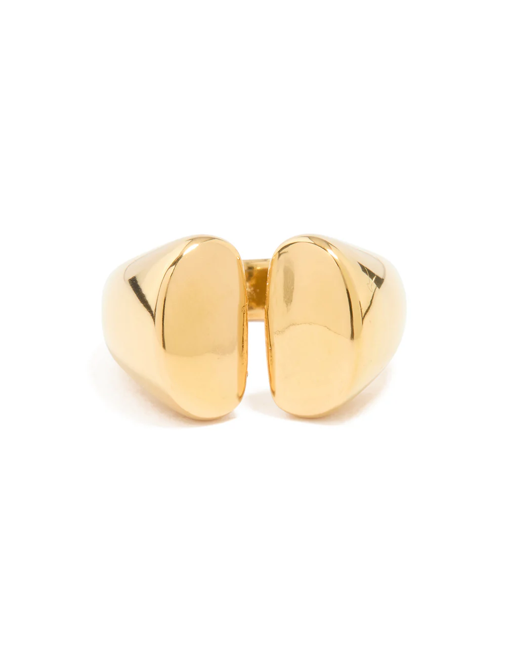 Waterproof Gold Plated Stainless Steel Open Statement Ring - Image 3