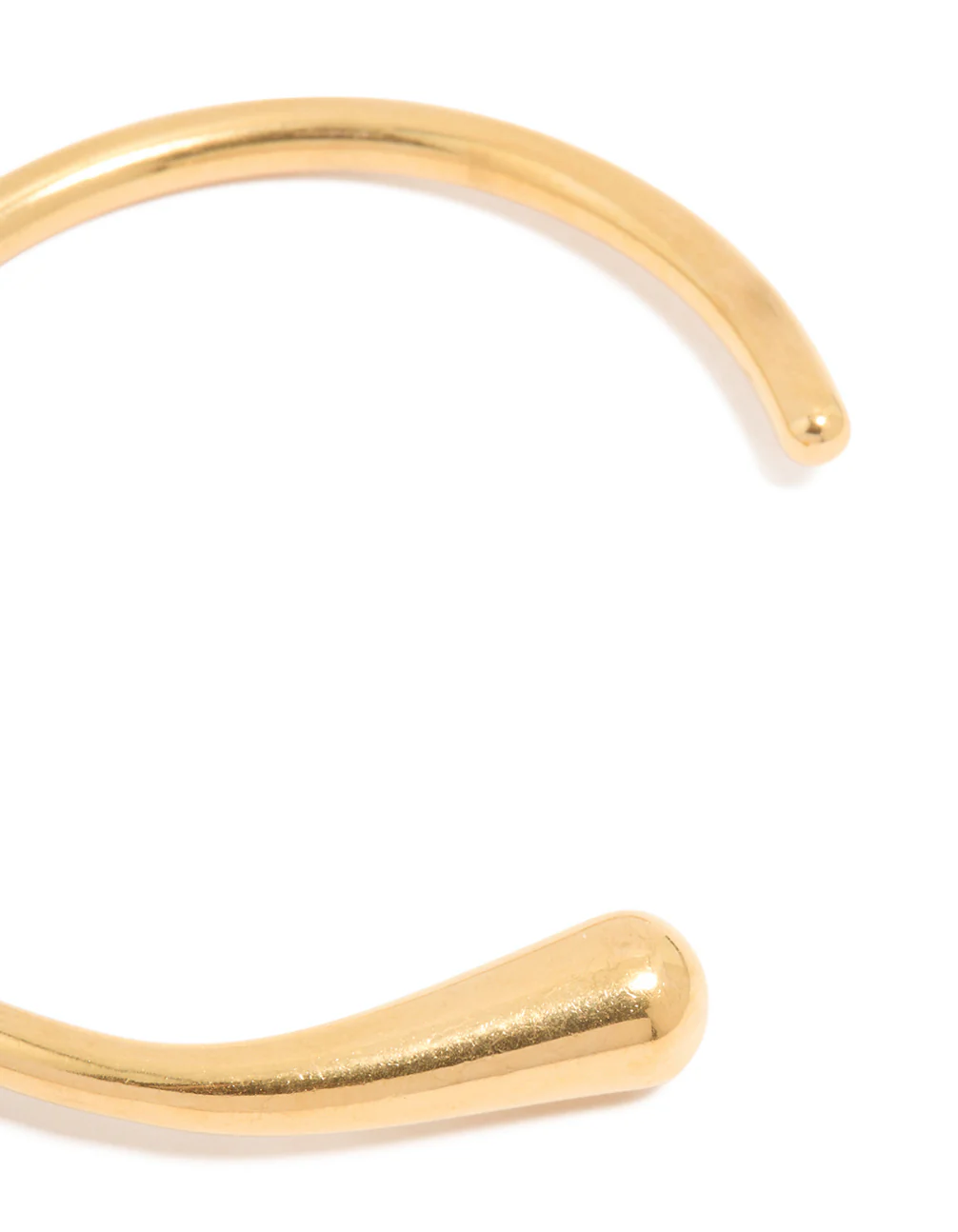 Waterproof Gold Plated Stainless Steel Organic Open Wrist Cuff - Image 4