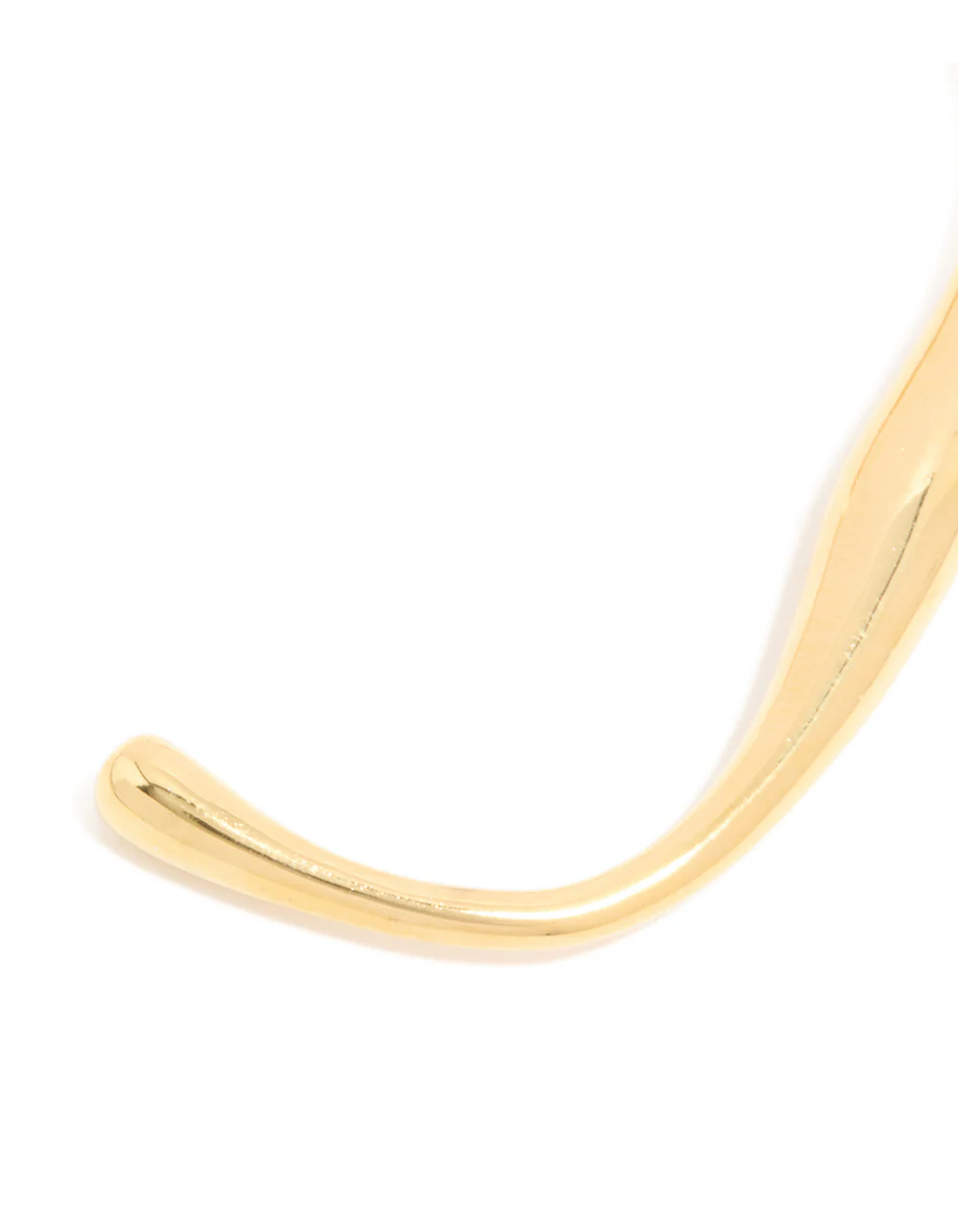 Waterproof Gold Plated Stainless Steel Organic Open Wrist Cuff - Image 3