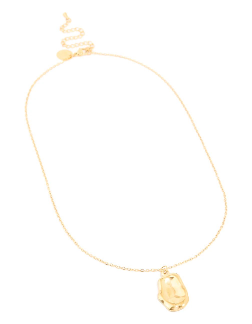 Waterproof Gold Plated Stainless Steel Organic Pendant Chain Necklace - Image 4