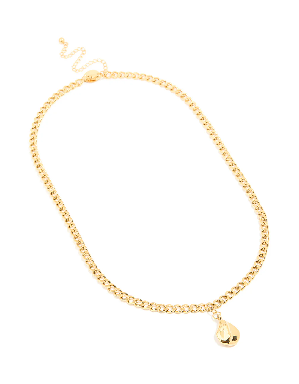 Waterproof Gold Plated Stainless Steel Organic Pendant Necklace - Image 4