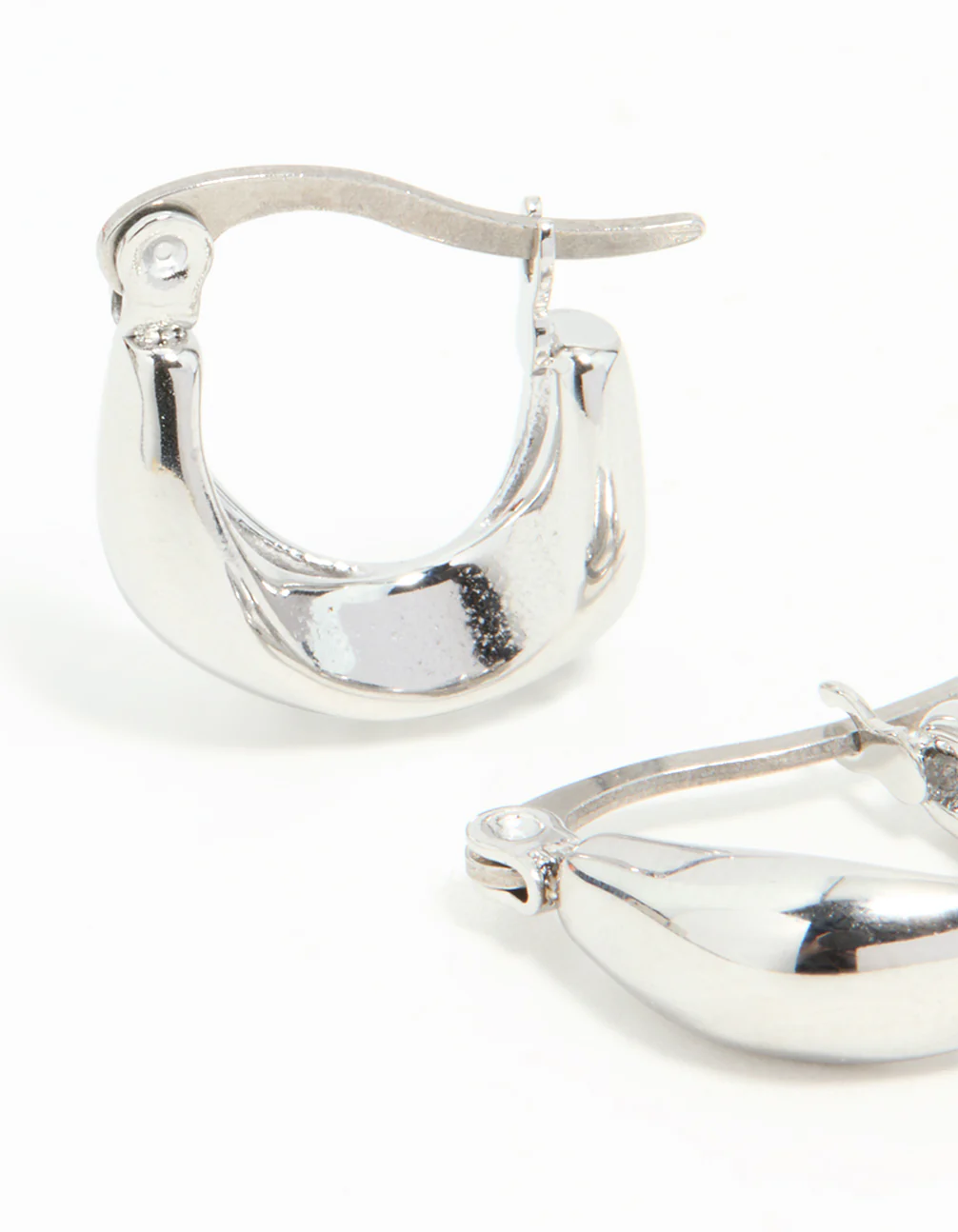 Waterproof Gold Plated Stainless Steel Organic Twisted Hoop Earrings - Image 4
