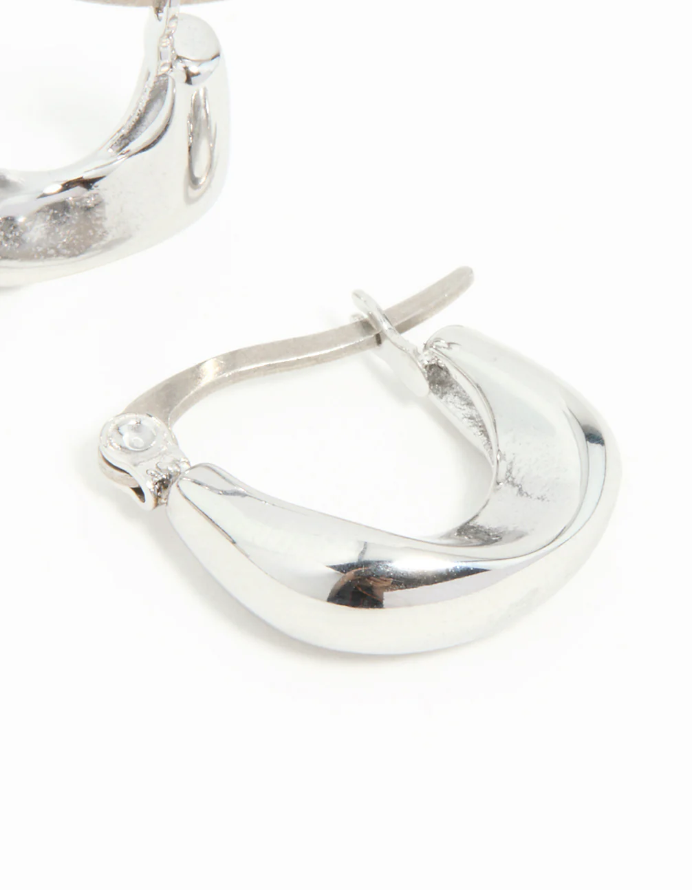 Waterproof Gold Plated Stainless Steel Organic Twisted Hoop Earrings - Image 5