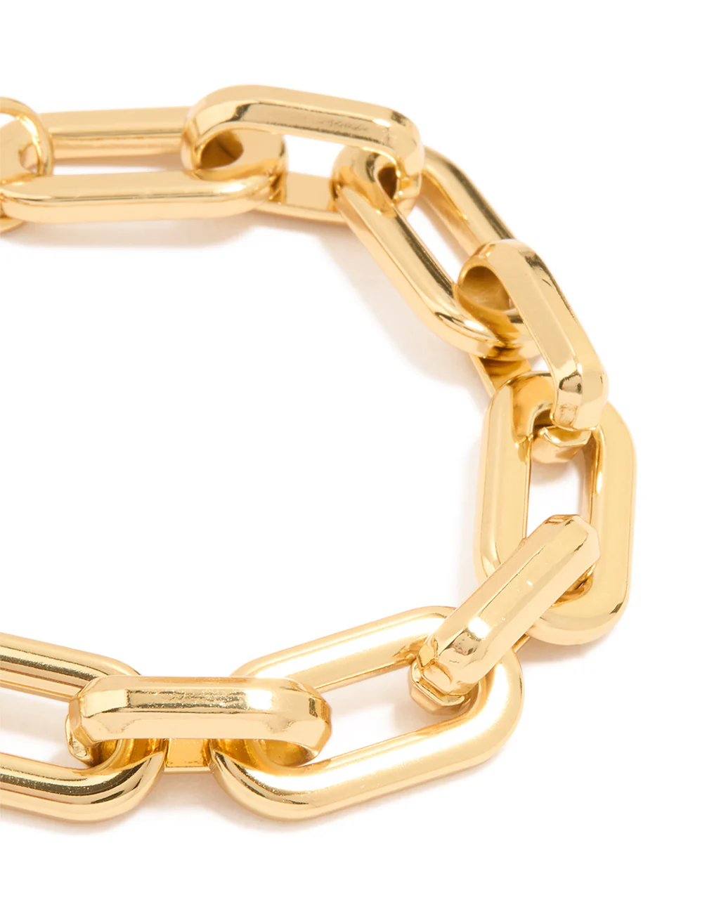 Waterproof Gold Plated Stainless Steel Paperclip Large Chain Bracelet - Image 2