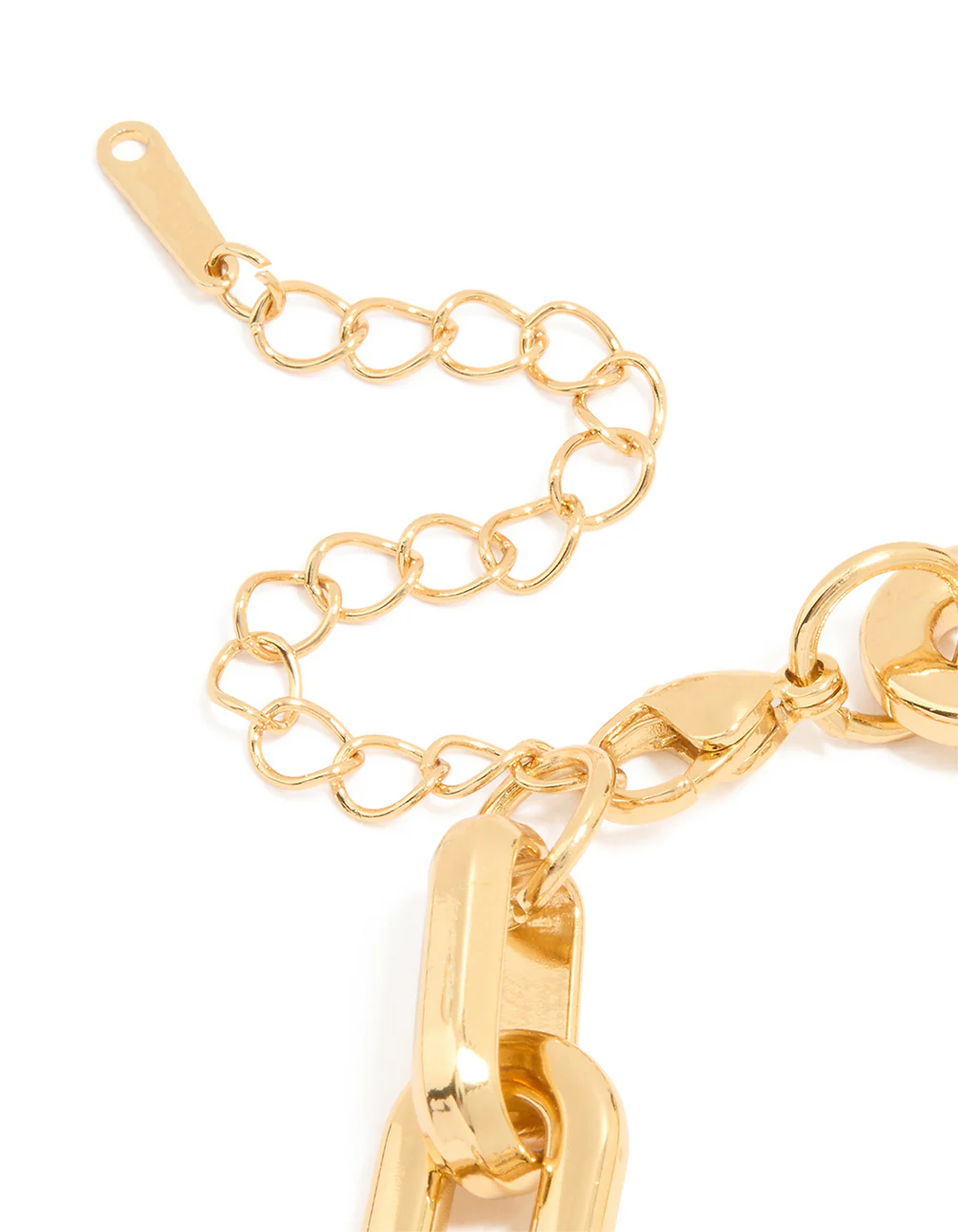 Waterproof Gold Plated Stainless Steel Paperclip Large Chain Bracelet - Image 3