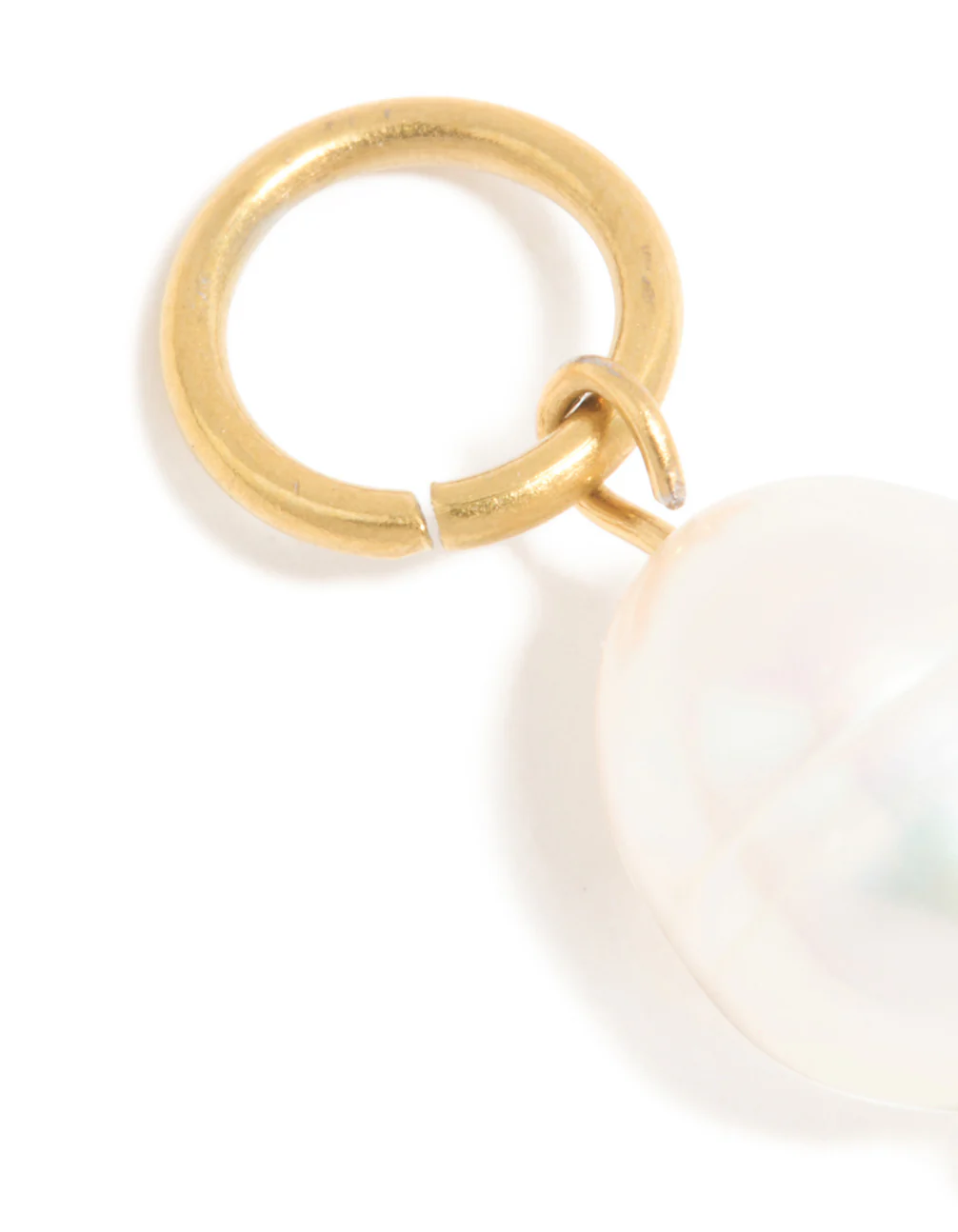 Waterproof Gold Plated Stainless Steel Pearl Charm - Image 2
