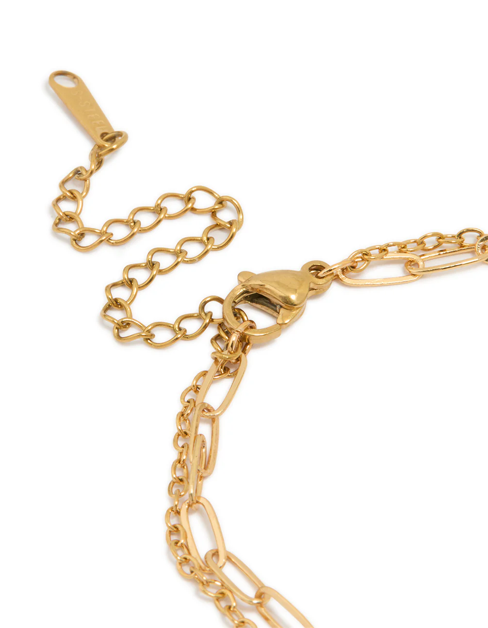 Waterproof Gold Plated Stainless Steel Pearl Fine Pin Chain Bracelet - Image 3