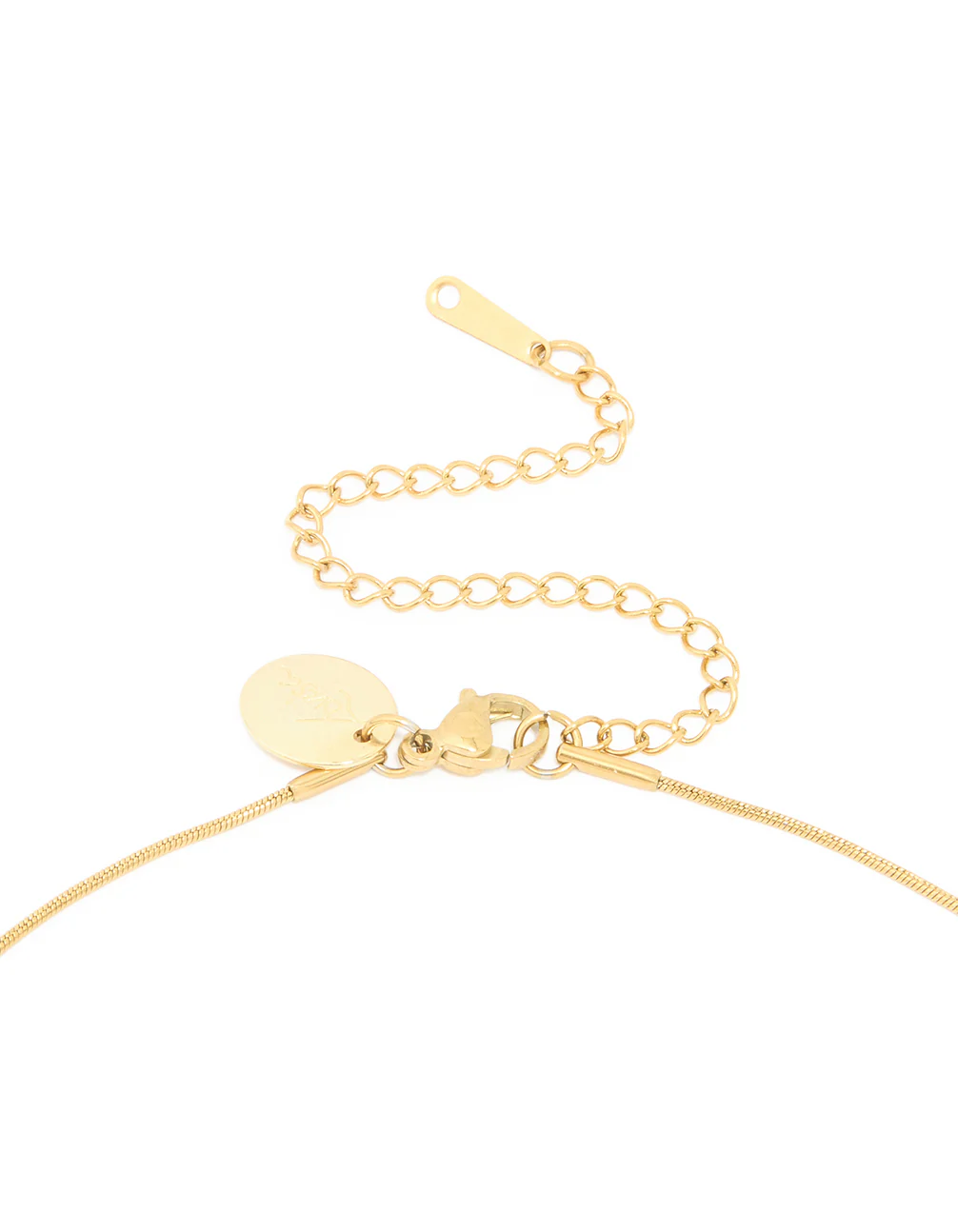 Waterproof Gold Plated Stainless Steel Pebble Pendant Necklace - Image 5