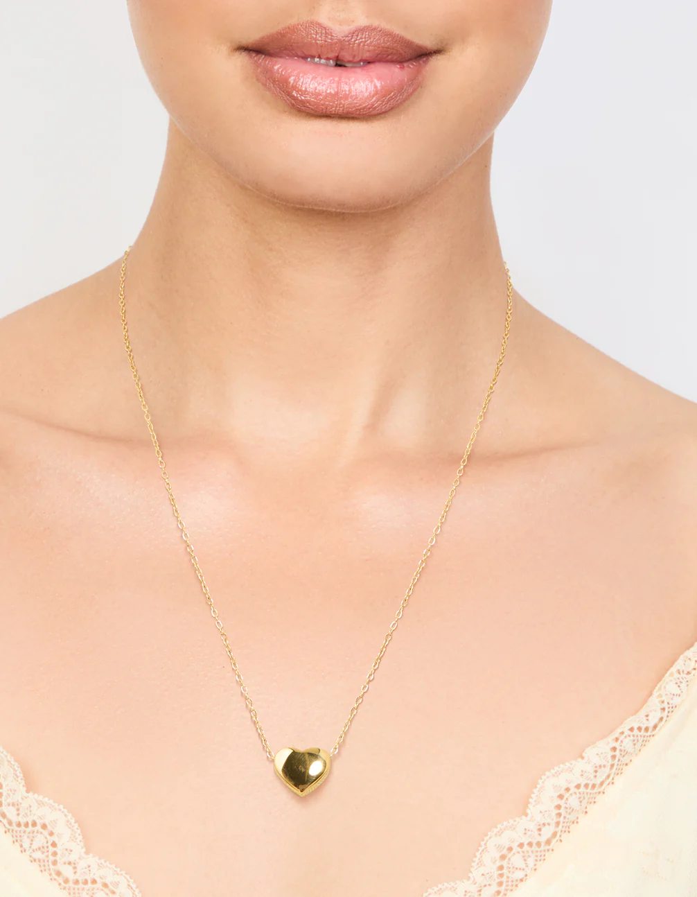 Waterproof Gold Plated Stainless Steel Pendant Heart Necklace - Image 2