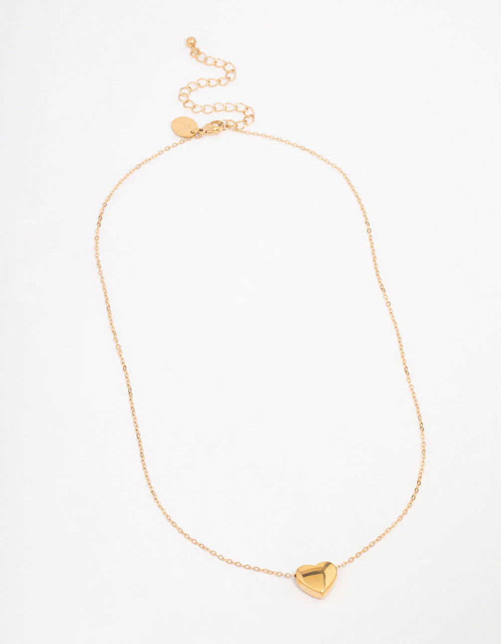 Waterproof Gold Plated Stainless Steel Pendant Heart Necklace - Image 4