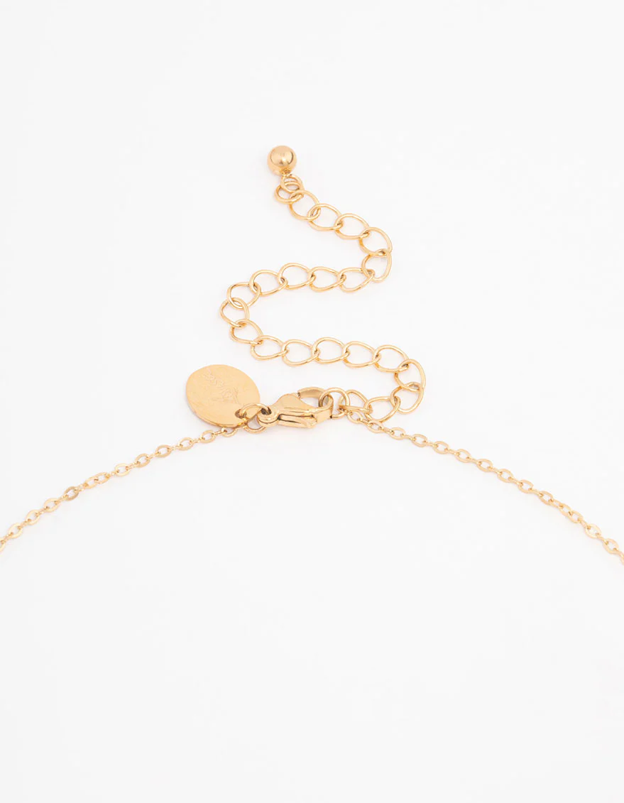Waterproof Gold Plated Stainless Steel Pendant Heart Necklace - Image 5