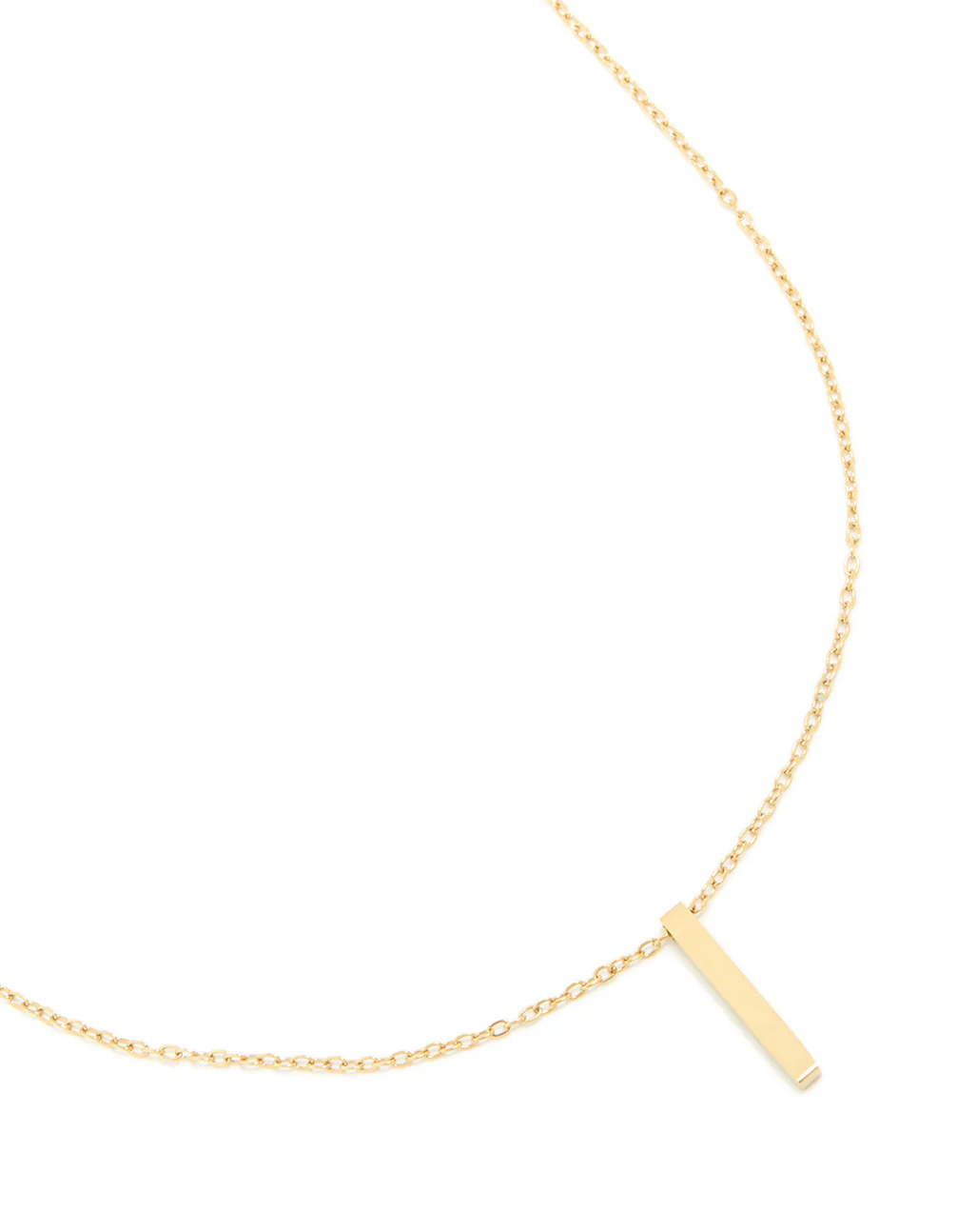 Waterproof Gold Plated Stainless Steel Pillar Engravable Pendant Necklace - Image 2