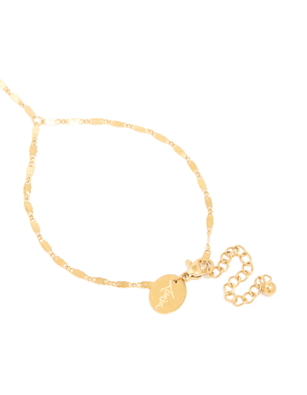 Waterproof Gold Plated Stainless Steel Plain Detailed Chain Hand Chain - Image 2