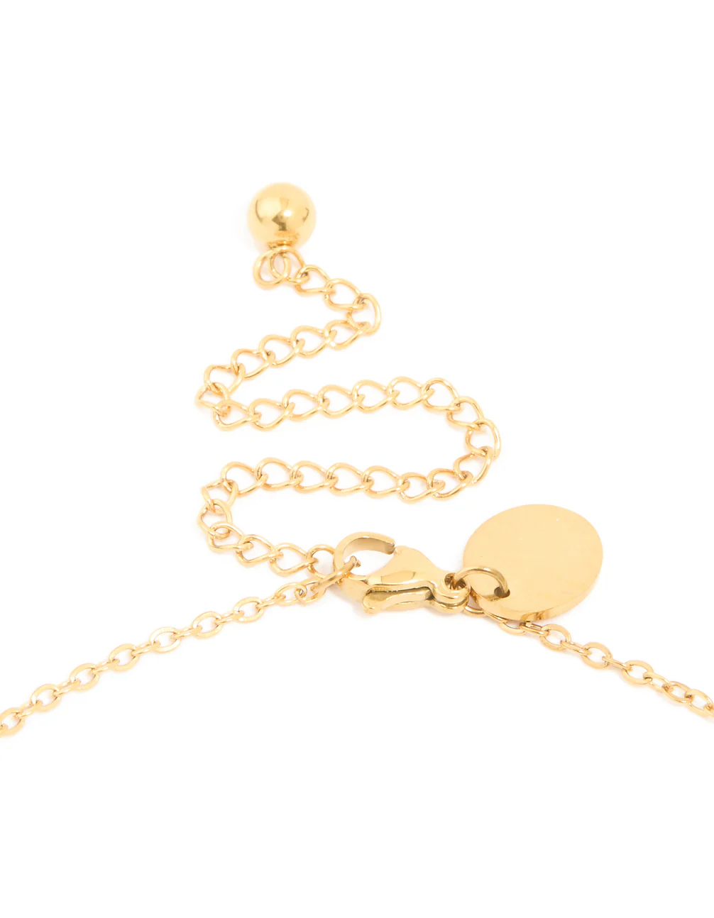 Waterproof Gold Plated Stainless Steel Puffy Heart Pendant Necklace - Image 3