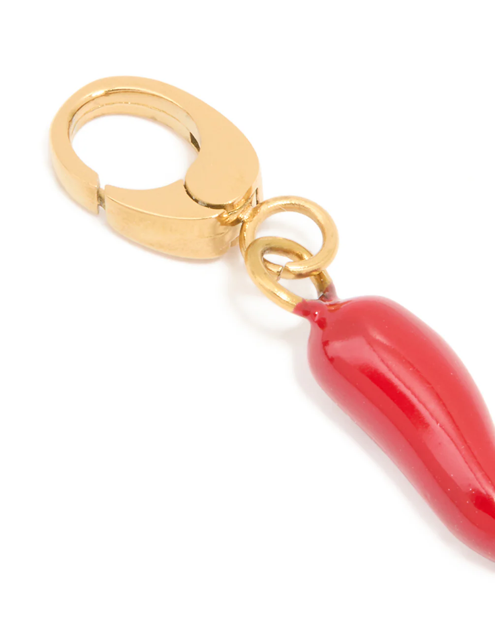 Waterproof Gold Plated Stainless Steel Red Chilli Charm - Image 3