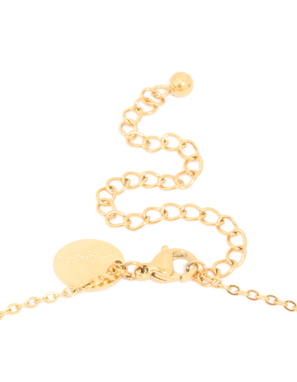 Waterproof Gold Plated Stainless Steel Red Glass Cherry Necklace - Image 3