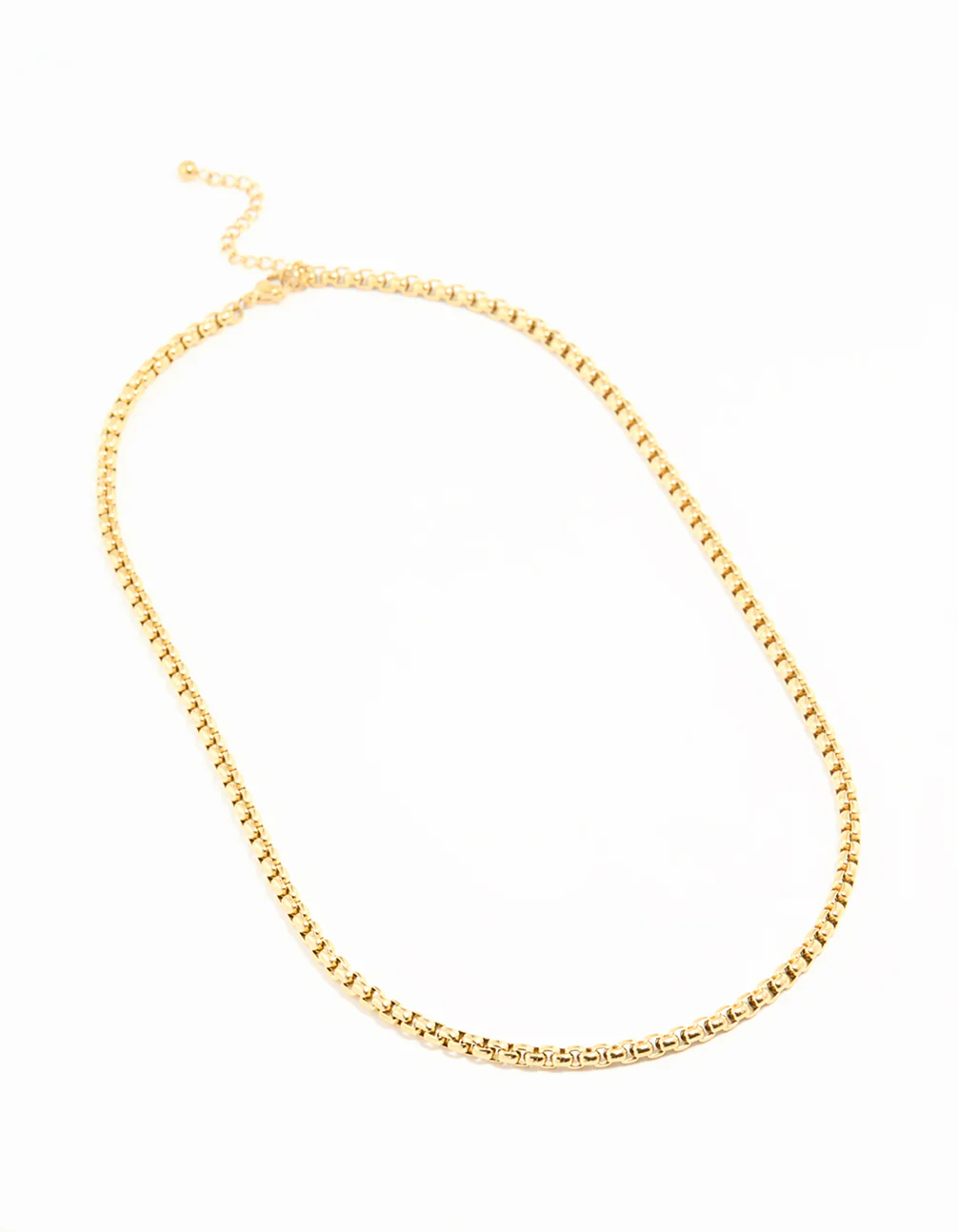 Waterproof Gold Plated Stainless Steel Round Box Chain Short Necklace - Image 4