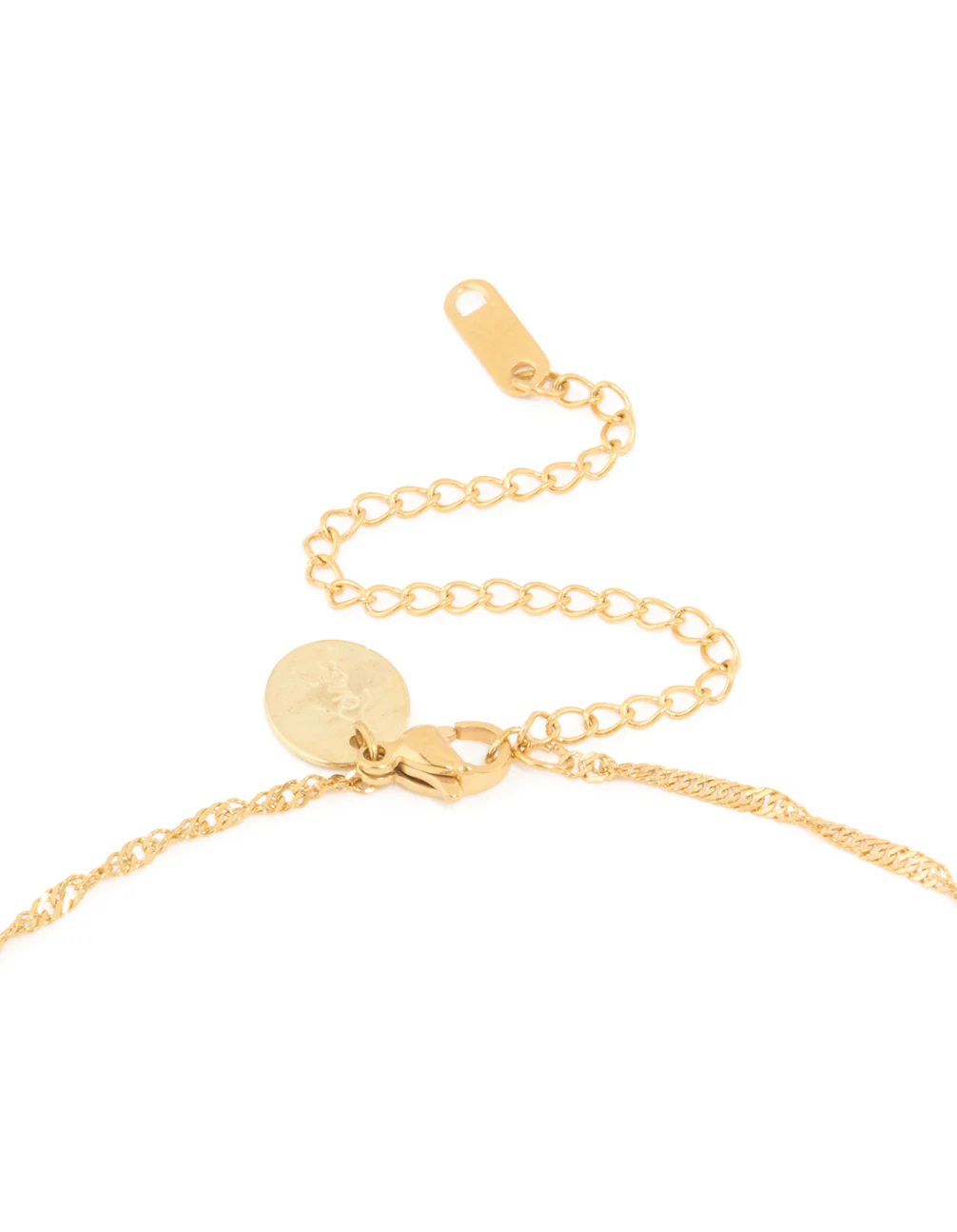 Waterproof Gold Plated Stainless Steel Scorpio Tab Necklace - Image 3