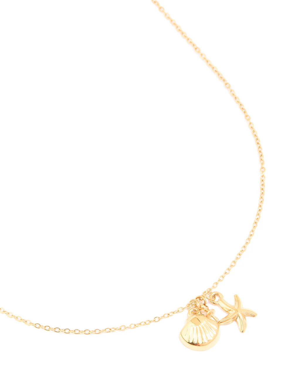 Waterproof Gold Plated Stainless Steel Sea Theme Necklace - Image 2
