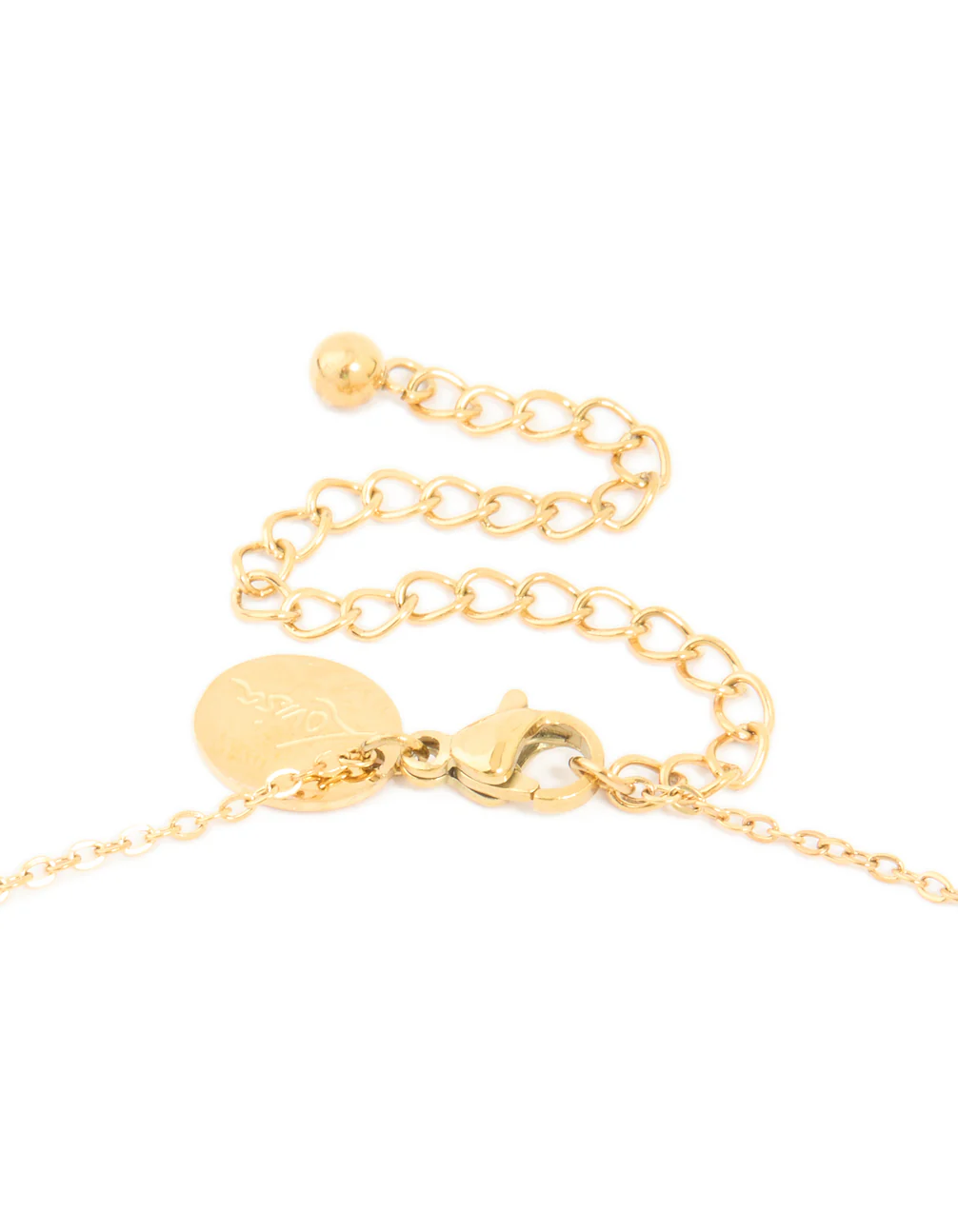 Waterproof Gold Plated Stainless Steel Semi Precious Stone Rectangle Boho Necklace - Image 5
