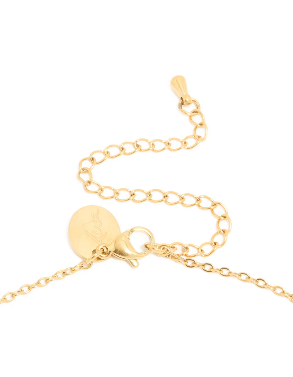 Waterproof Gold Plated Stainless Steel September Cubic Zirconia Birthstone Necklace & Earrings Set - Image 3