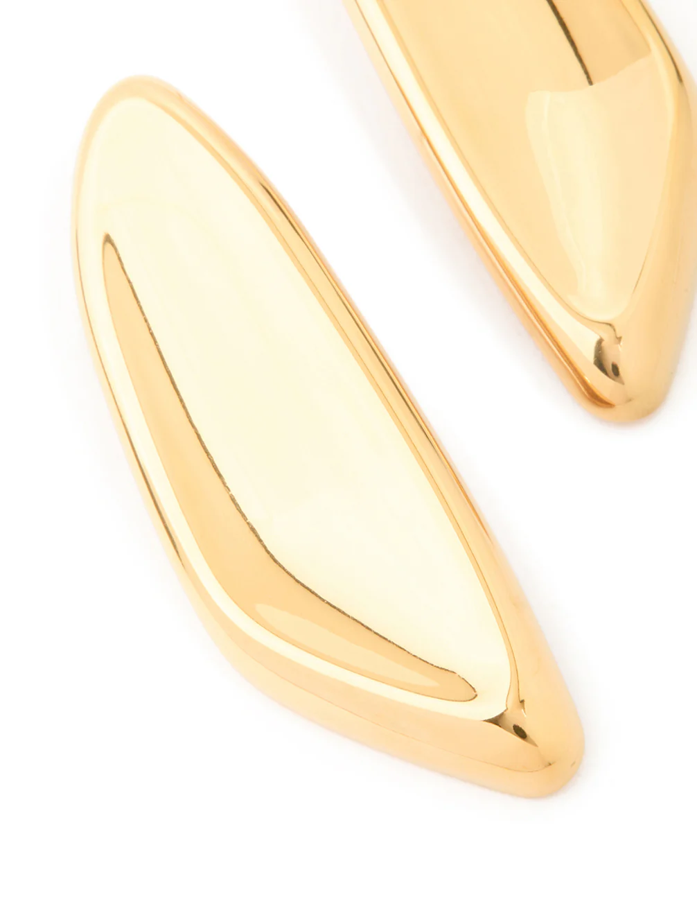 Waterproof Gold Plated Stainless Steel Shield Stud Earrings - Image 4