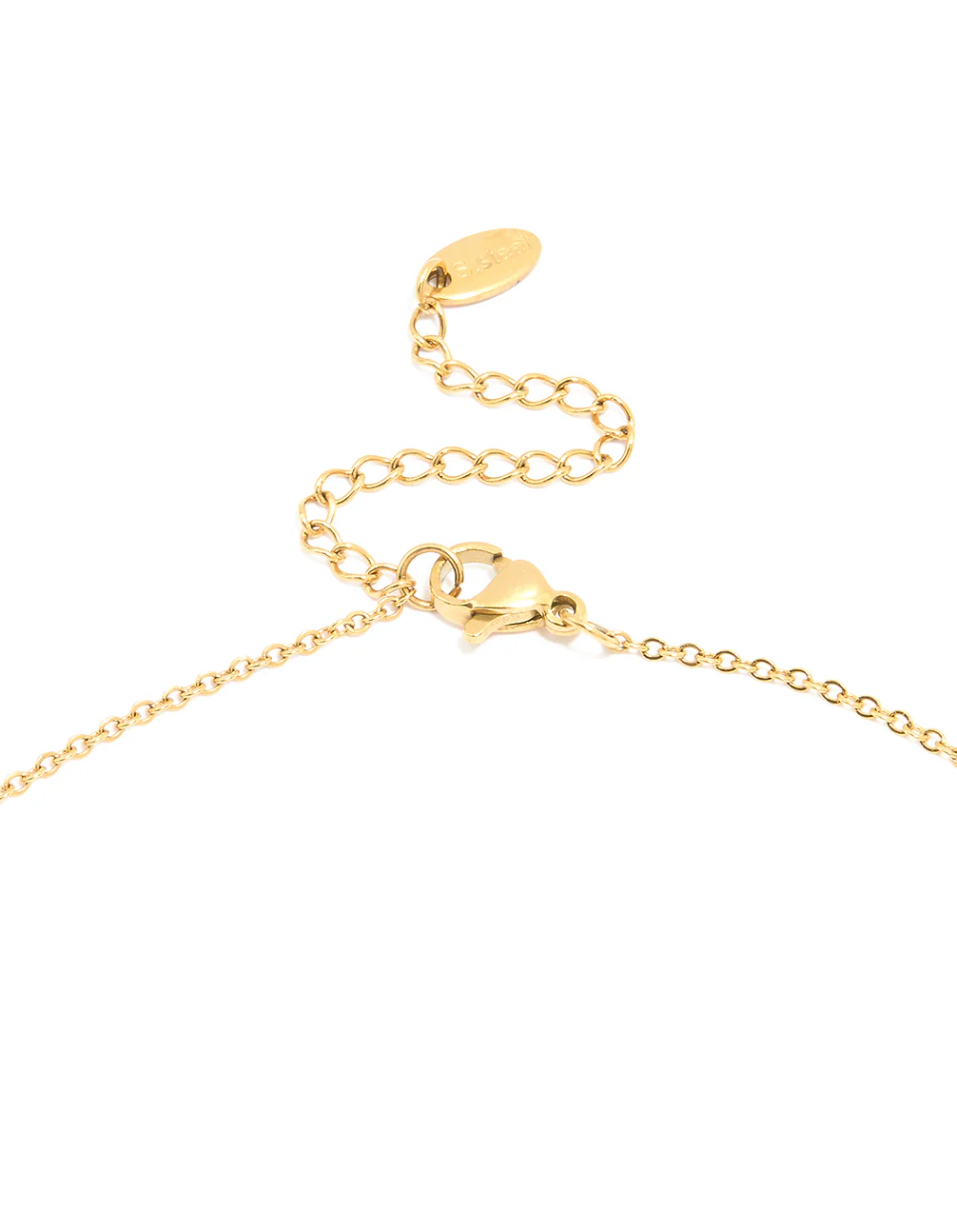 Waterproof Gold Plated Stainless Steel Small Bean Pendant Necklace - Image 3