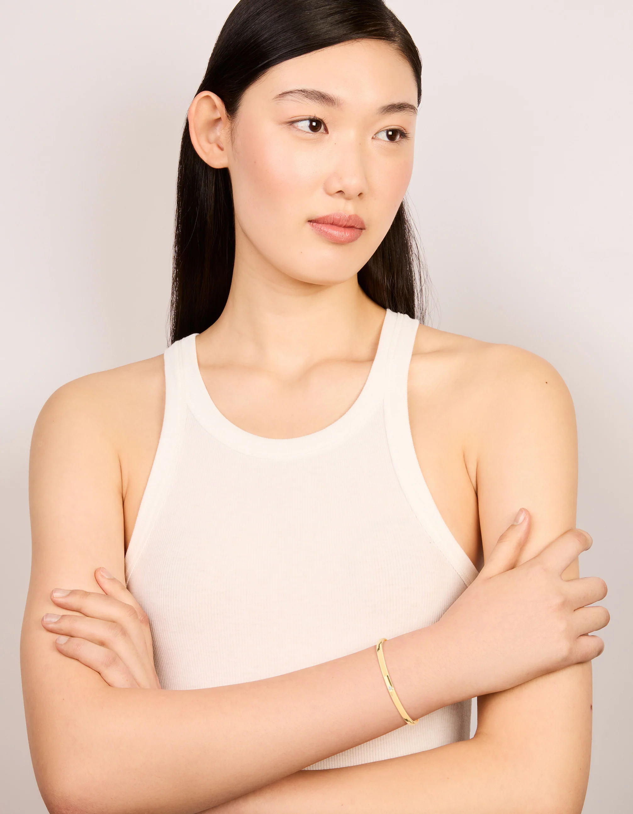 Waterproof Gold Plated Stainless Steel Smooth Open Wrist Cuff - Image 2