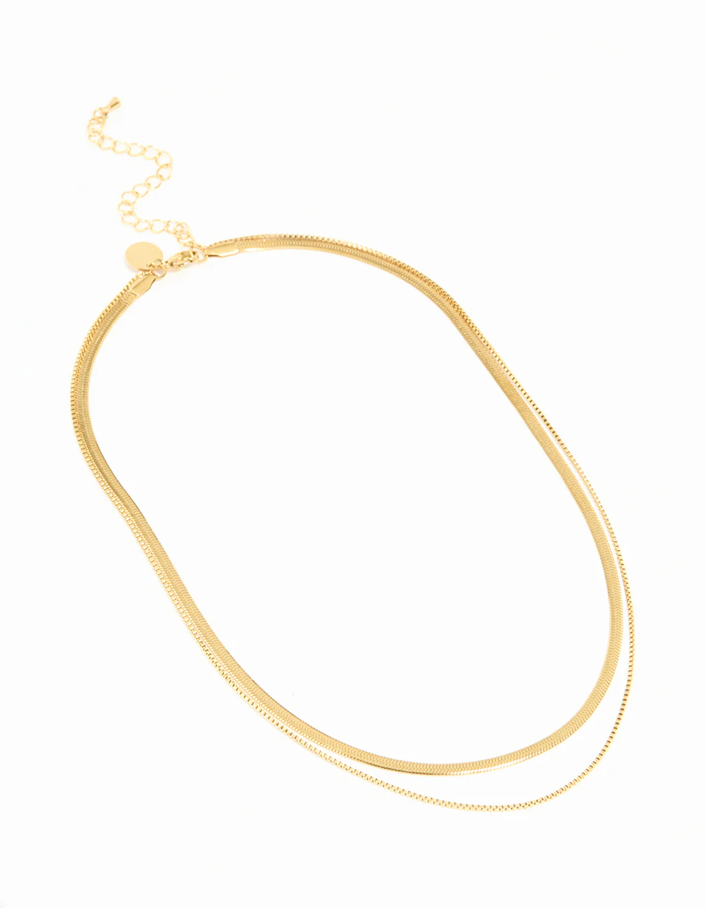 Waterproof Gold Plated Stainless Steel Snake Chain Fine Layered Necklace - Image 2