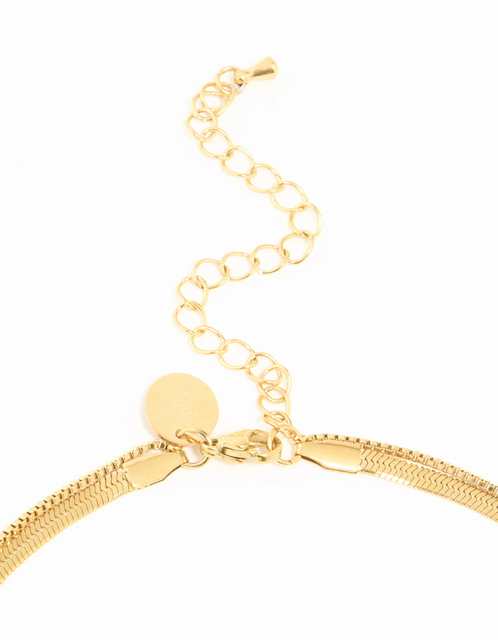 Waterproof Gold Plated Stainless Steel Snake Chain Fine Layered Necklace - Image 3