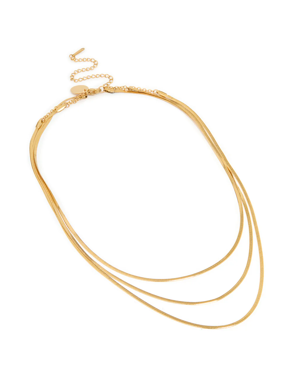 Waterproof Gold Plated Stainless Steel Snake Chain Necklace - Image 2