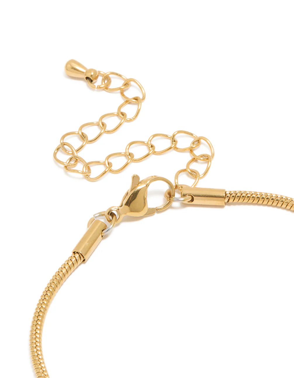 Waterproof Gold Plated Stainless Steel Snake Chain Short Bracelet - Image 4