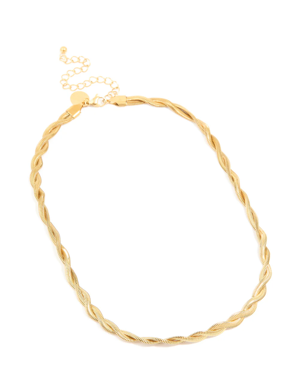 Waterproof Gold Plated Stainless Steel Snake Chain Twisted Necklace - Image 4