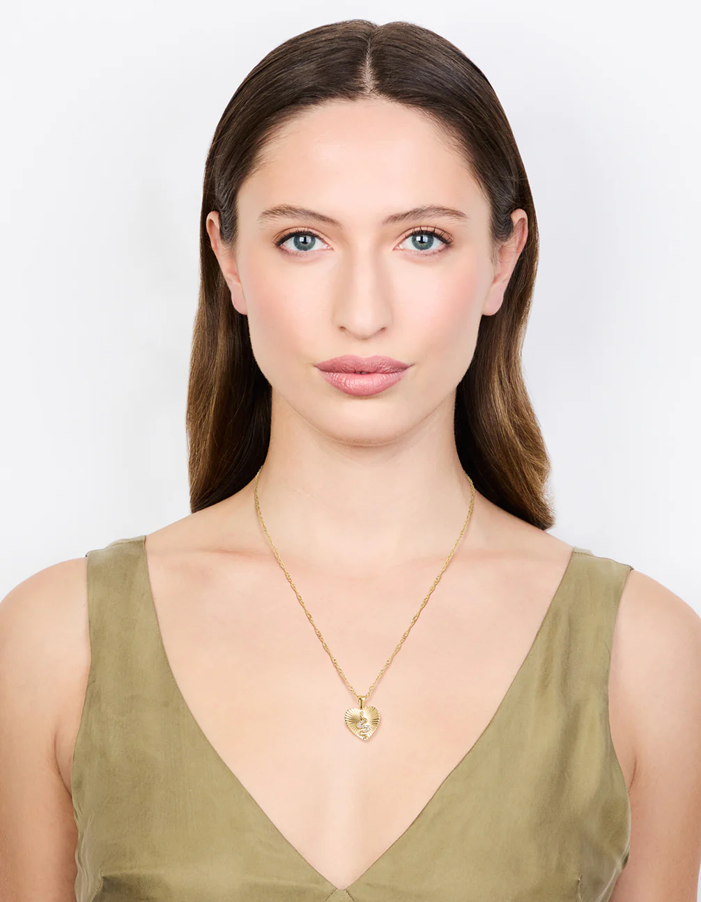 Waterproof Gold Plated Stainless Steel Snake Heart Necklace - Image 3
