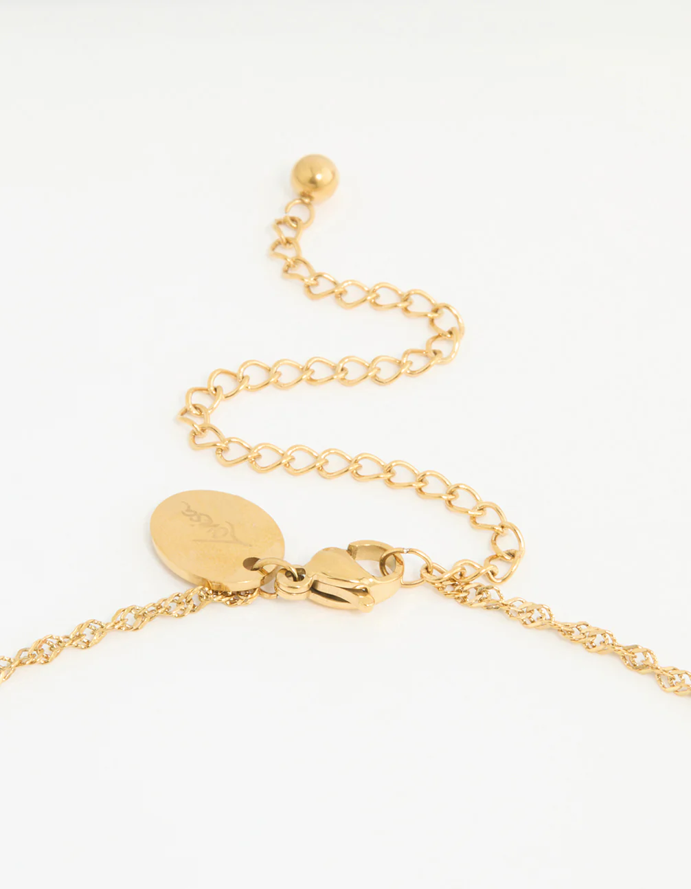 Waterproof Gold Plated Stainless Steel Snake Heart Necklace - Image 5