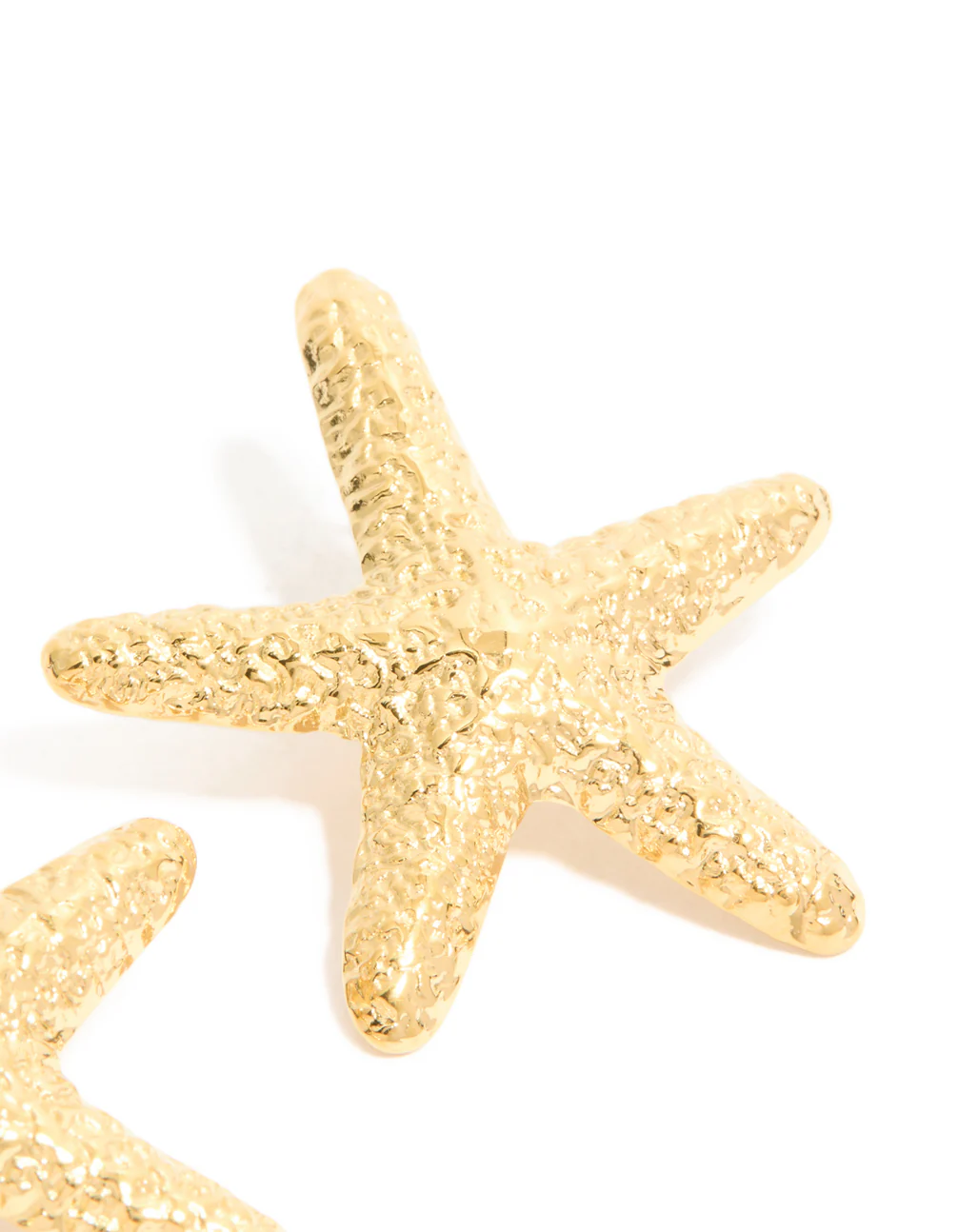 Waterproof Gold Plated Stainless Steel Statement Starfish Stud Earrings - Image 5