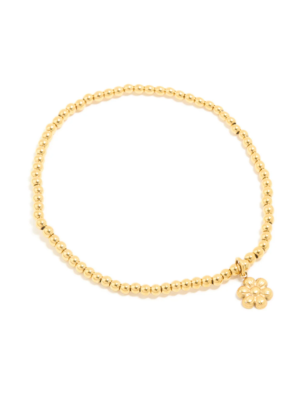 Waterproof Gold Plated Stainless Steel Stretch Flower Bracelet - Image 2