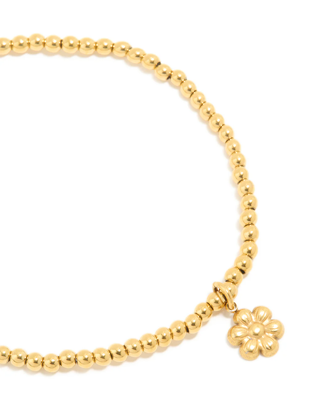 Waterproof Gold Plated Stainless Steel Stretch Flower Bracelet - Image 4
