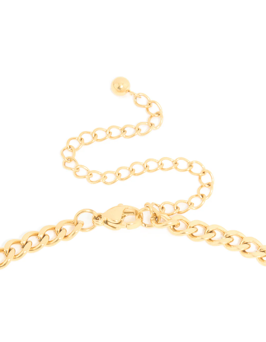 Waterproof Gold Plated Stainless Steel T Bar Short Necklace - Image 5