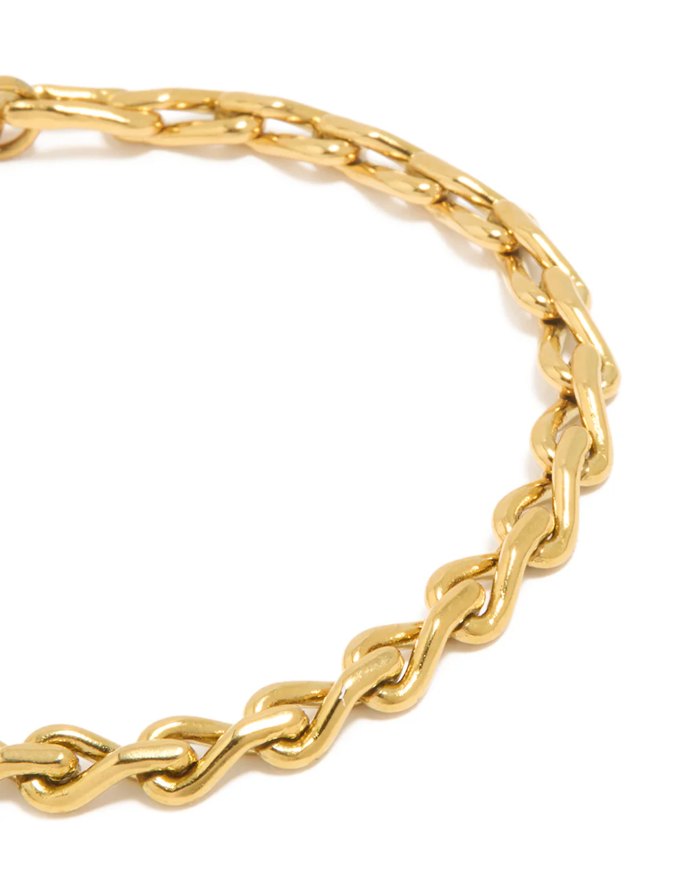 Waterproof Gold Plated Stainless Steel Teardrop Chain Link Bracelet - Image 3