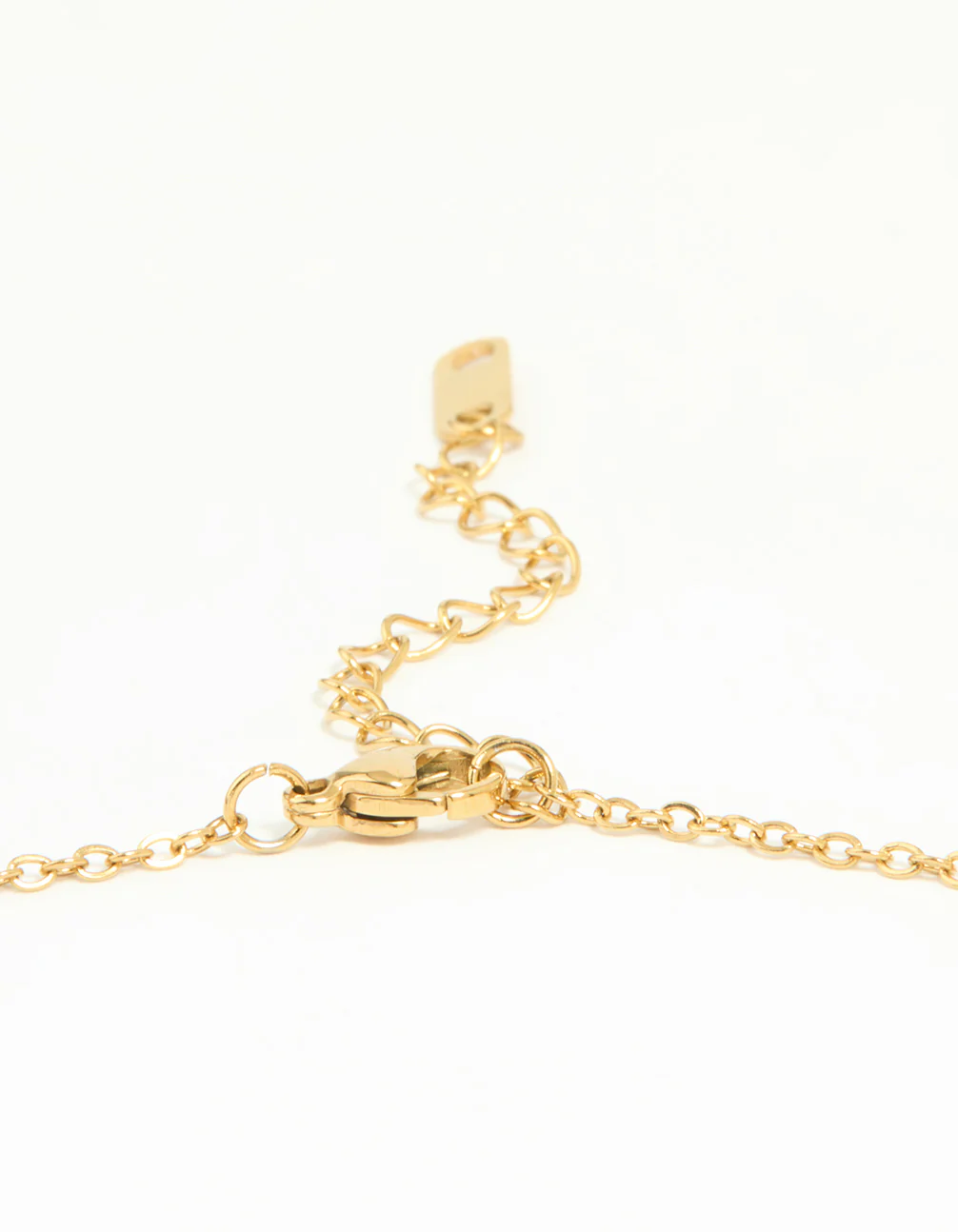 Waterproof Gold Plated Stainless Steel Textured Butterfly Necklace - Image 3