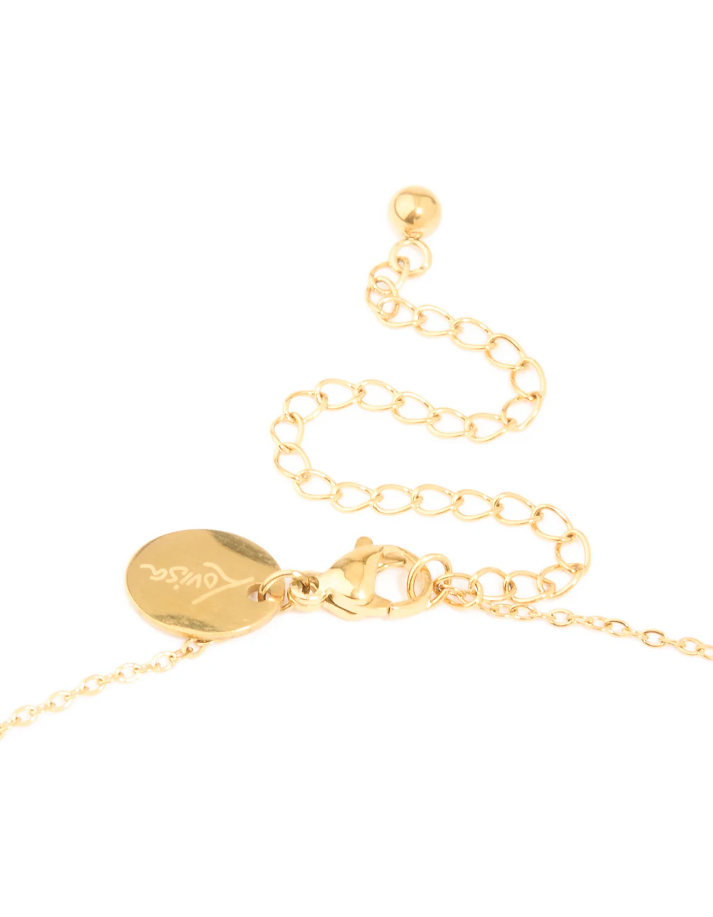Waterproof Gold Plated Stainless Steel Textured Heart Pendant Necklace - Image 5