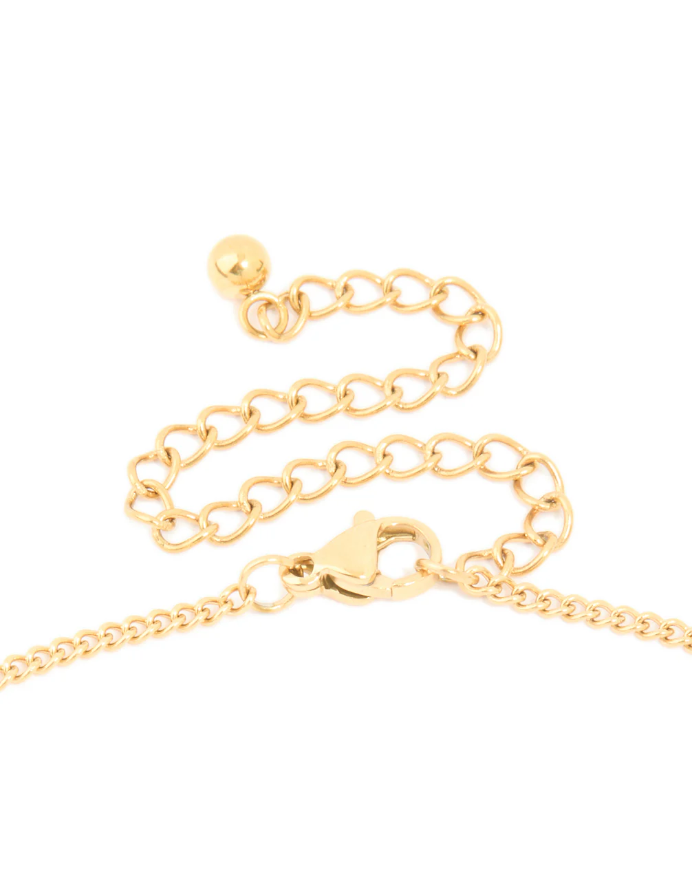 Waterproof Gold Plated Stainless Steel Tiger's Eye Bar Necklace - Image 3