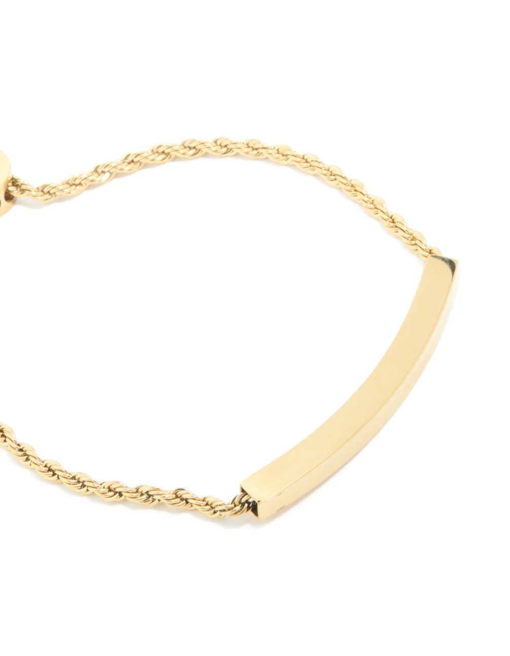 Waterproof Gold Plated Stainless Steel Twist Engravable Bar Toggle Bracelet - Image 4
