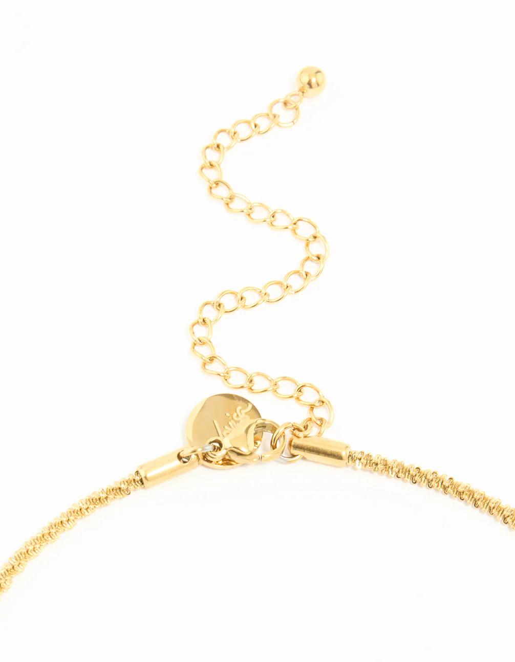 Waterproof Gold Plated Stainless Steel Twisted Short Chain Necklace - Image 5