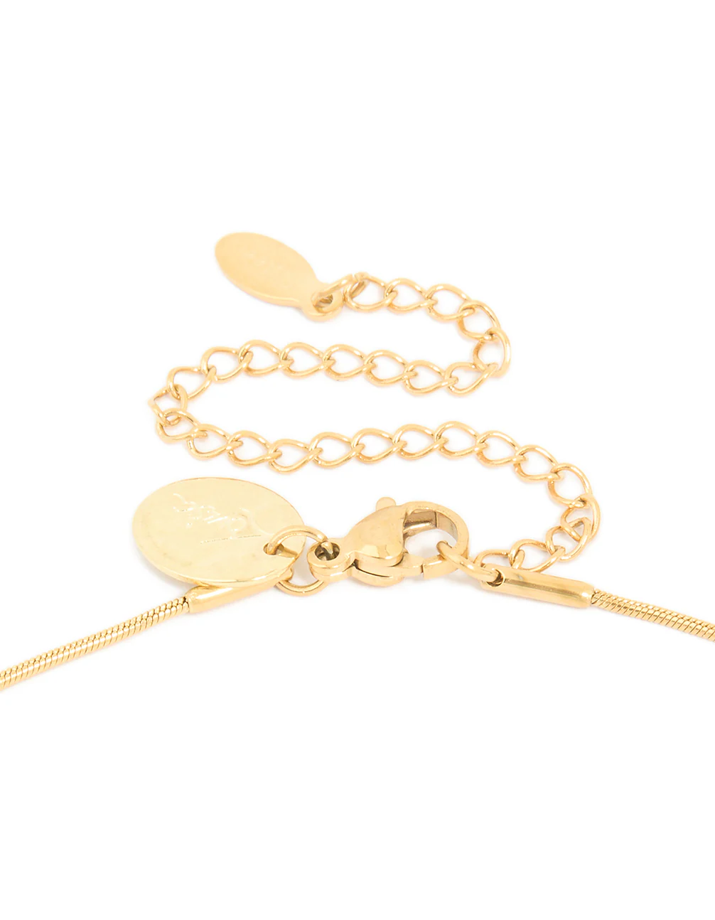 Waterproof Gold Plated Stainless Steel U-Shaped Pendant Necklace - Image 5