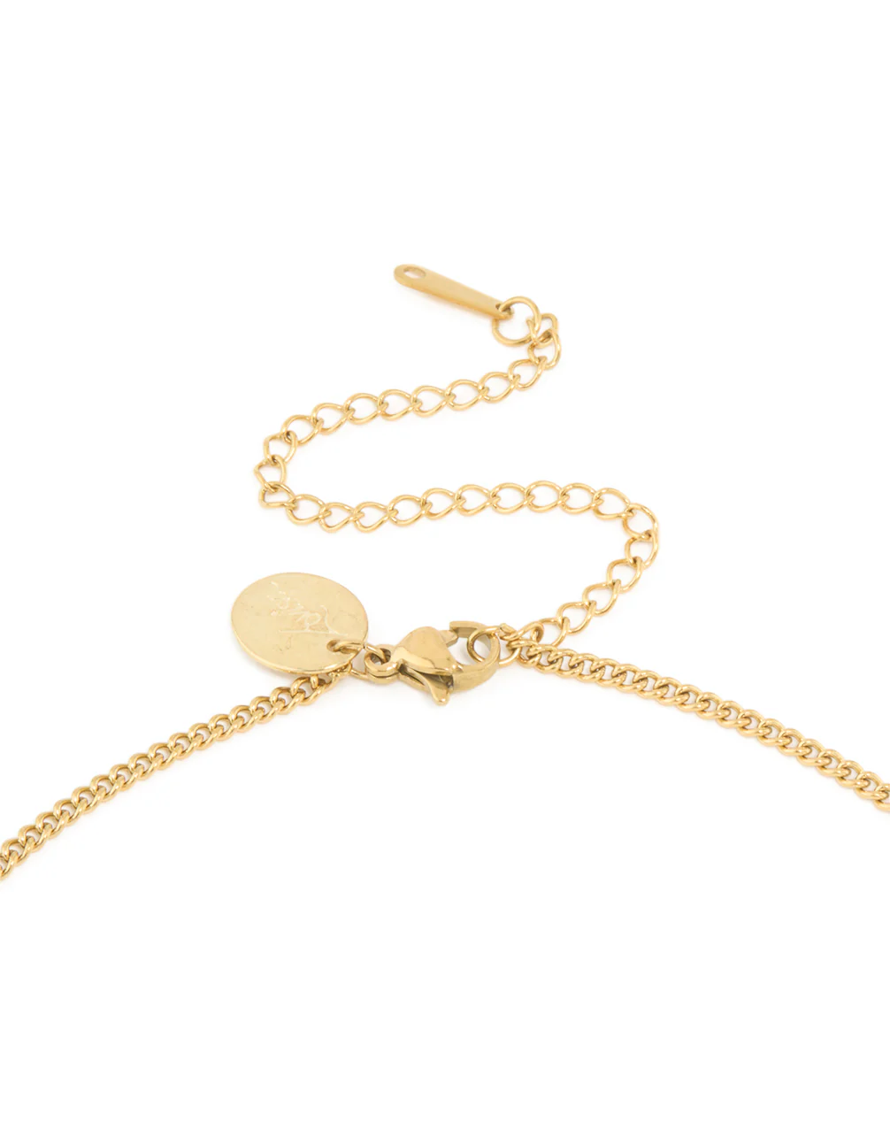 Waterproof Gold Plated Stainless Steel Virgo Circle Zodiac Sign Necklace - Image 3