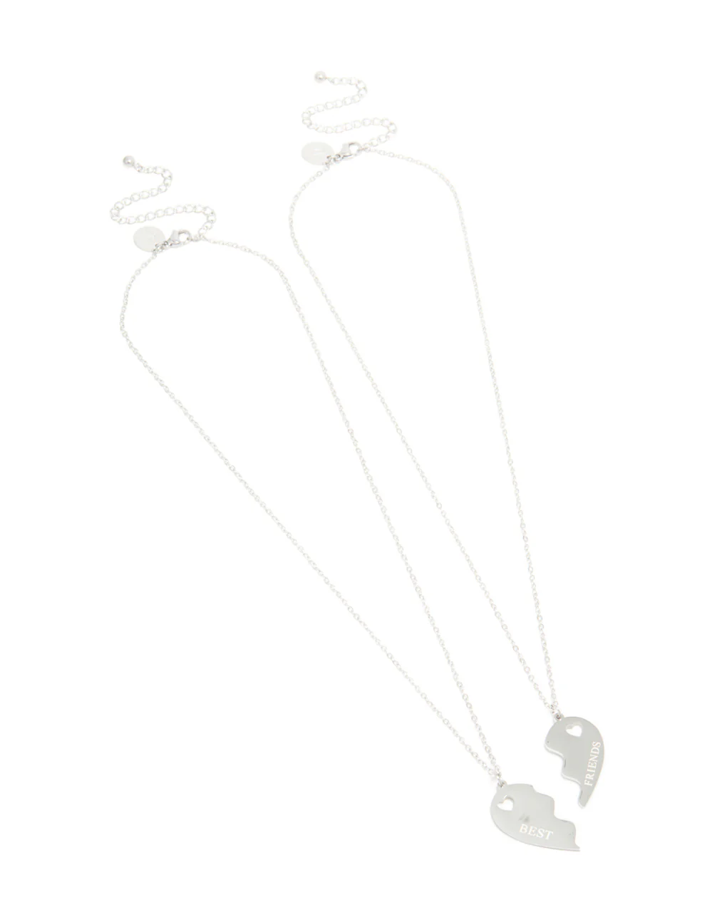 Waterproof Stainless Steel Best Friends Heart Necklaces 2-Pack - Image 2