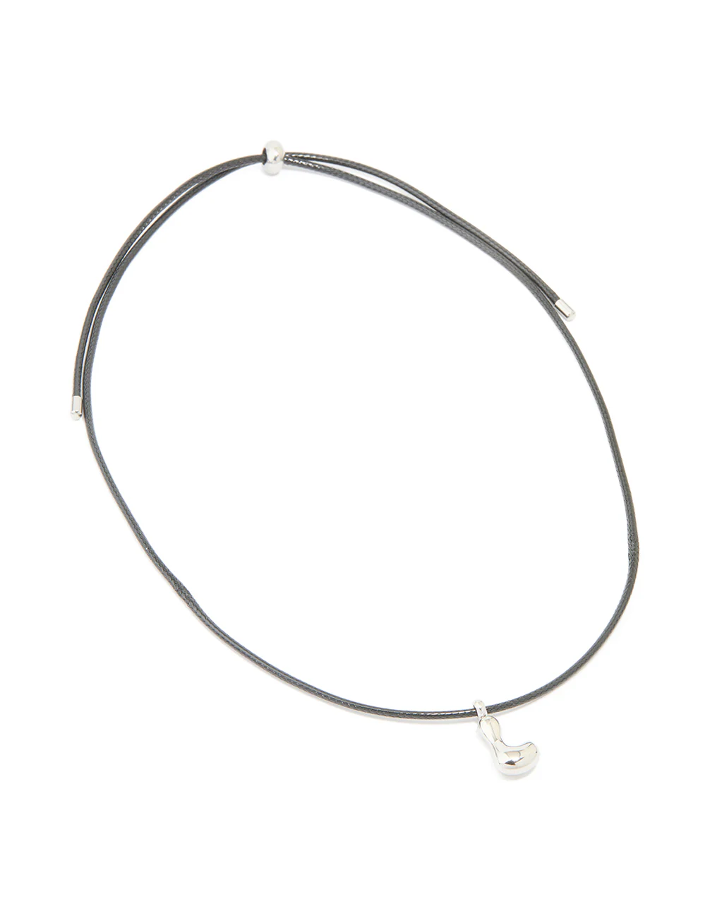 Waterproof Stainless Steel Bubble Large Bubble Letter L Cord Necklace - Image 4