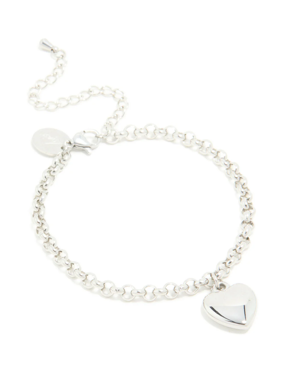 Waterproof Stainless Steel Chunky Heart Bracelet - Image 2